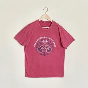 Dave Matthews & Tim Reynolds Tour Guitar Logo Red Concert T Shirt Adult Large